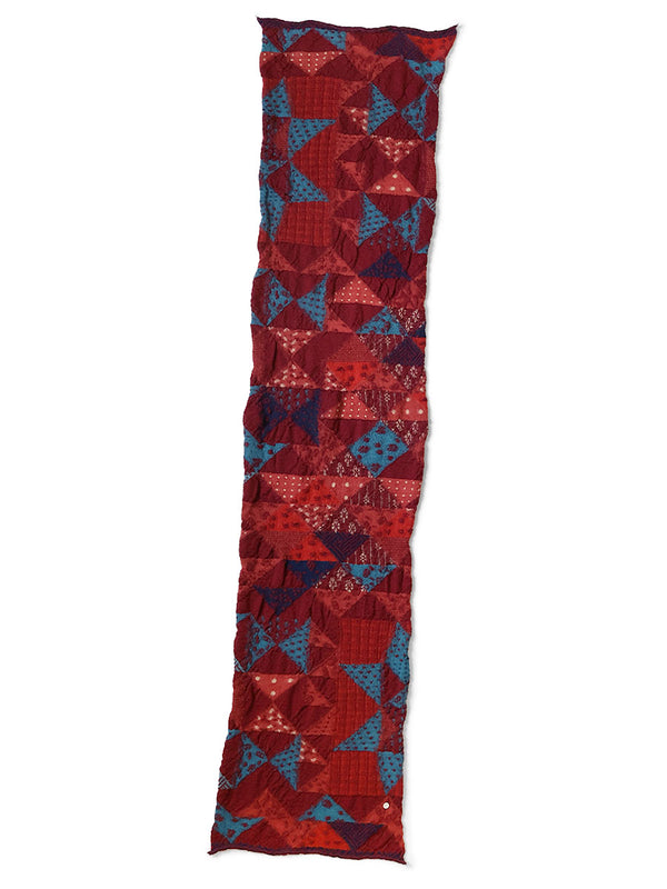 Kapital Felted Wool Indigo-Patterned Happy Scarf