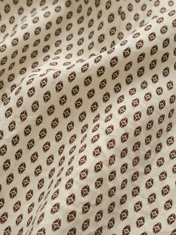 Kapital Linen Chima Pattern Stand Penny Shirt