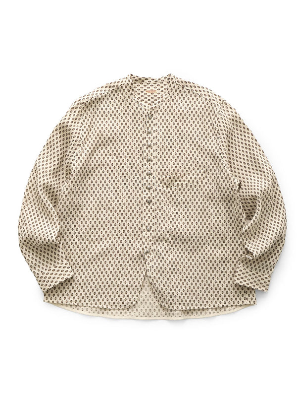 Kapital Linen Chima Pattern Stand Penny Shirt