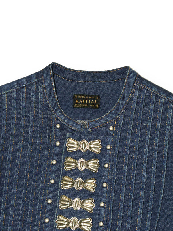 Kapital 11.5oz Denim Butterfly Concho Sundance Dress