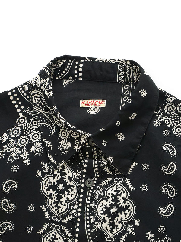 Kapital Gauze Rat Brand Bandana Patchwork Pattern Raglan Shirt