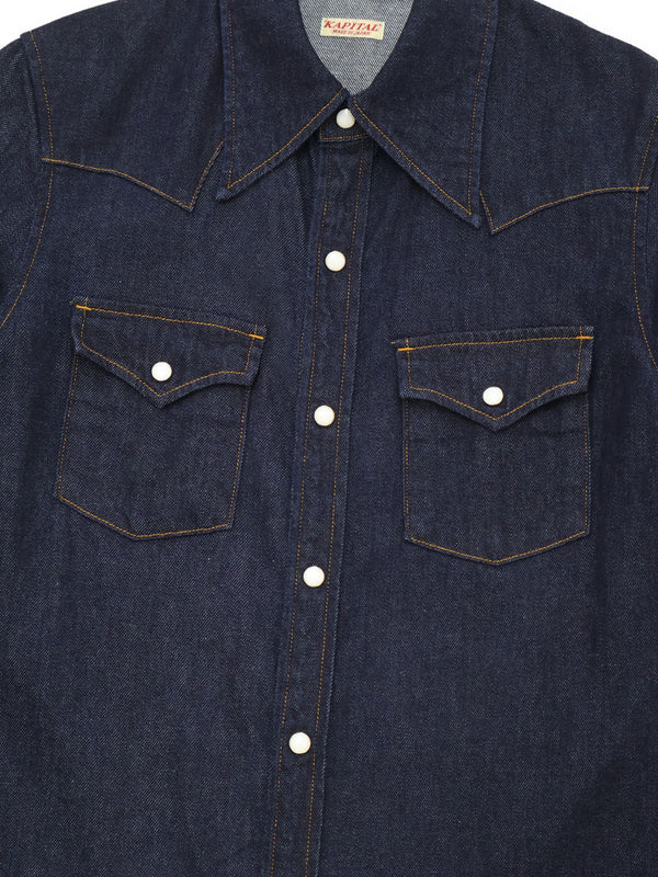 Kapital 8oz Denim Western Shirt (L;s)