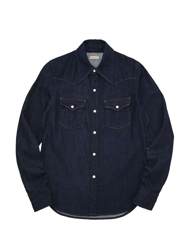 Kapital 8oz Denim Western Shirt (L;s)
