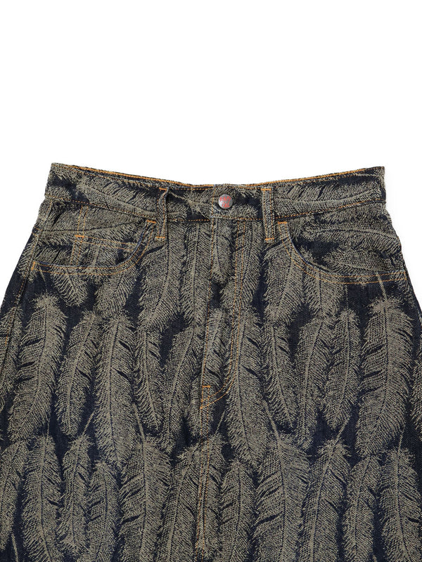 Kapital 12oz Magpie Denim High-Waisted Maxi Skirt