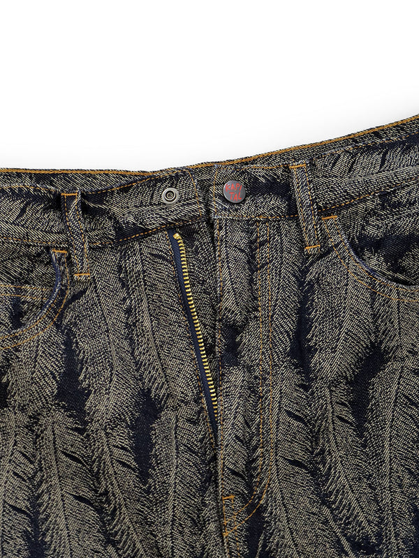 Kapital 12oz Magpie Denim High-Waisted Maxi Skirt