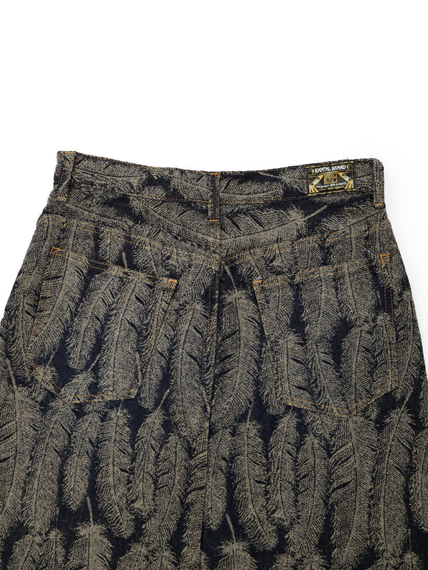 Kapital 12oz Magpie Denim High-Waisted Maxi Skirt