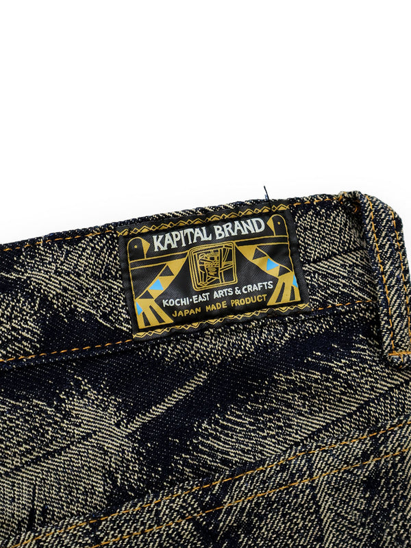 Kapital 12oz Magpie Denim High-Waisted Maxi Skirt