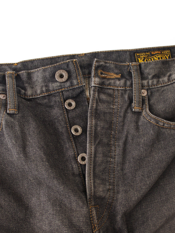 Kapital 14oz Black Denim 5-Pocket Monkey CISCO (Stud Remake) 2026 Pants