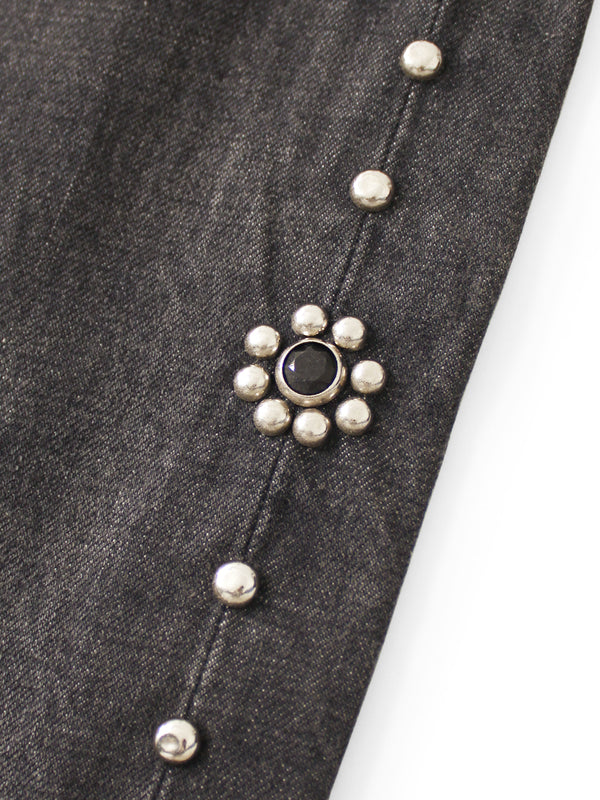 Kapital 14oz Black Denim 5-Pocket Monkey CISCO (Stud Remake) 2026 Pants
