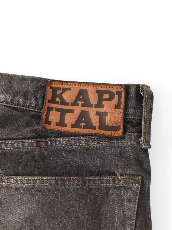 Kapital 14oz Black Denim 5-Pocket Monkey CISCO (Stud Remake) 2026 Pants