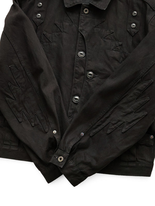 Kapital 11.5oz Black x Black Denim Thunderbird Jacket