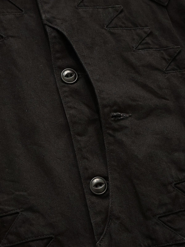 Kapital 11.5oz Black x Black Denim Thunderbird Jacket