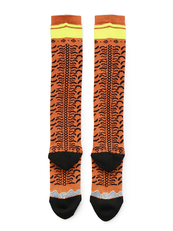 Kapital 156-ply Nepal Tiger Print Skater Knee-High Boots Socks