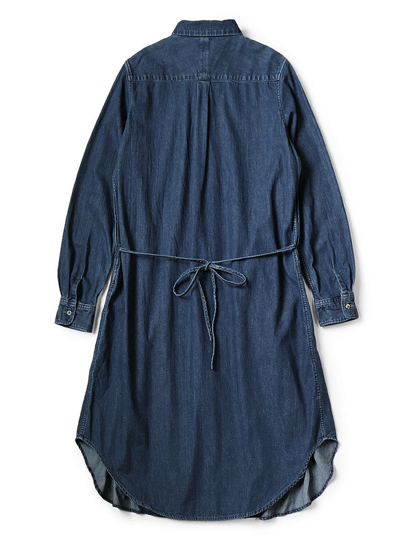 Kapital Pintuck Denim Shirt Dress