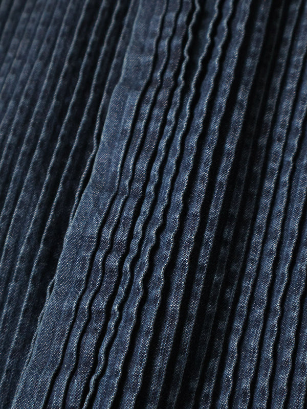 Kapital Pintuck Denim Shirt Dress