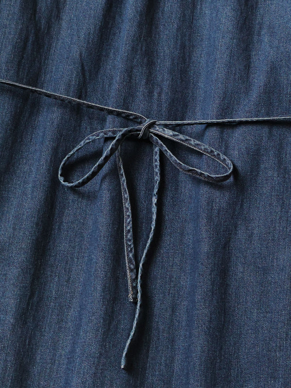 Kapital Pintuck Denim Shirt Dress