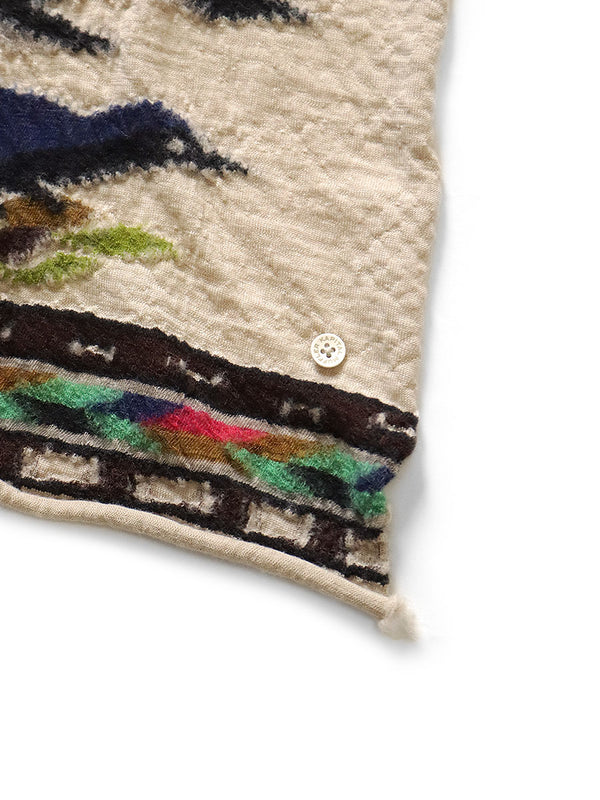 Kapital felted wool Bird Tree scarf muffler