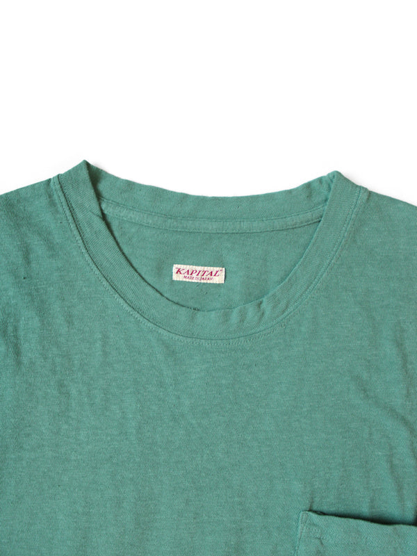 Kapital Gauze Jersey Crew Pocket Tee