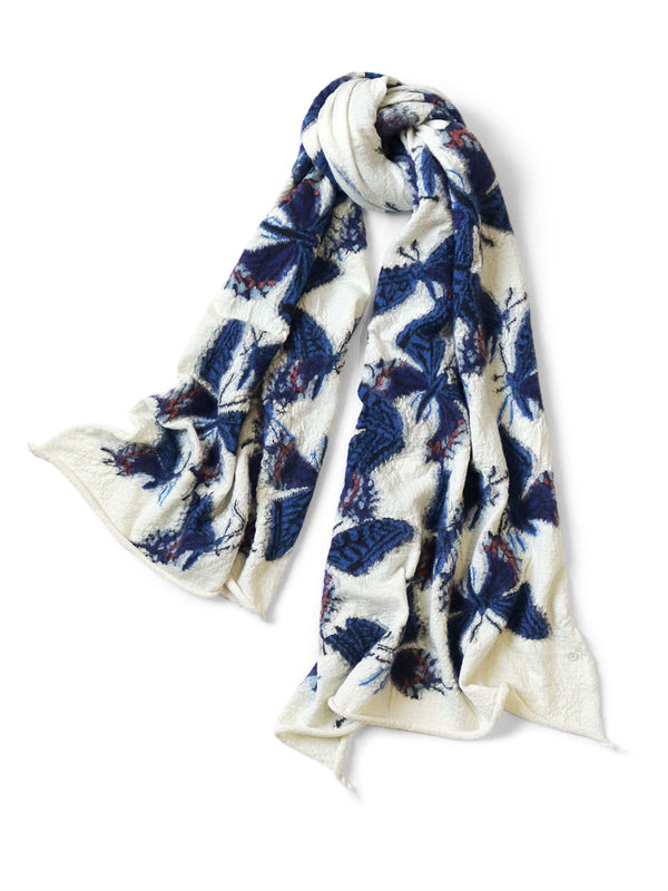 Kapital felted wool butterfly scarf Muffler
