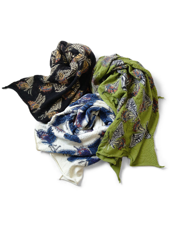 Kapital felted wool butterfly scarf Muffler