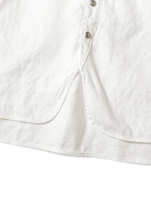 Kapital Gauze Linen Herringbone Stand Penny Shirt