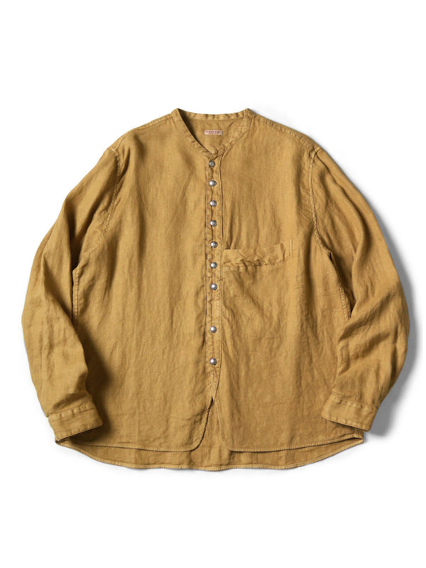 Kapital Gauze Linen Herringbone Stand Penny Shirt