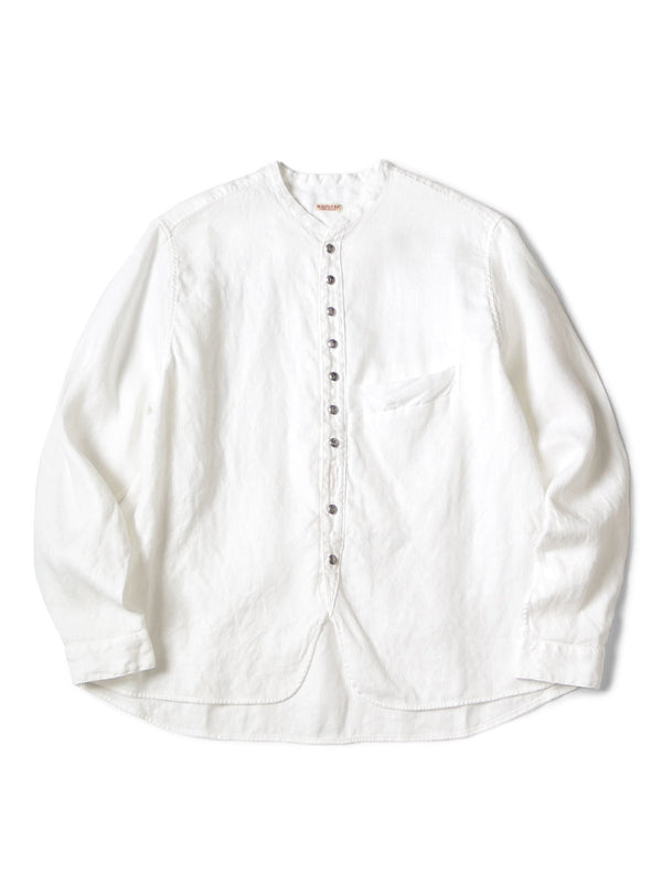 Kapital Gauze Linen Herringbone Stand Penny Shirt