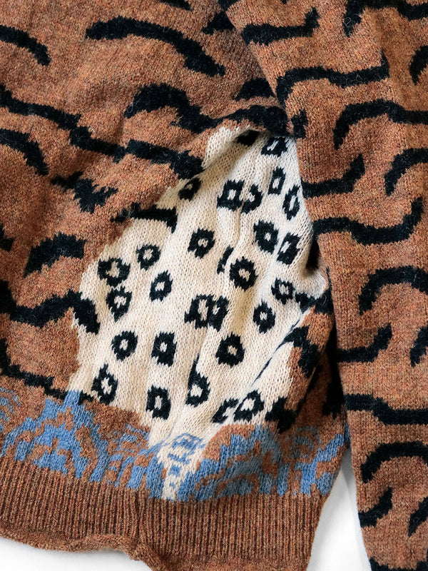 Kapital 7G Wool Nepal Tiger Crew Sweater