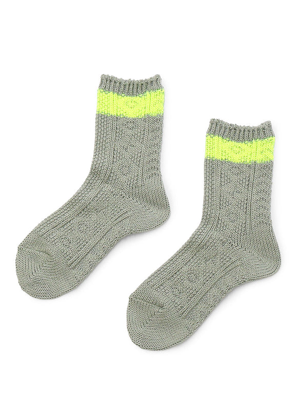 Kapital 56-ply Cable Knit Neon Online Socks