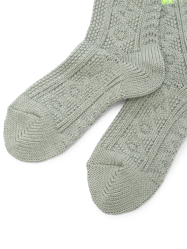 Kapital 56-ply Cable Knit Neon Online Socks