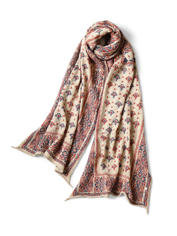 Kapital Felted Wool Colorful BIG Mama Bandana Scarf