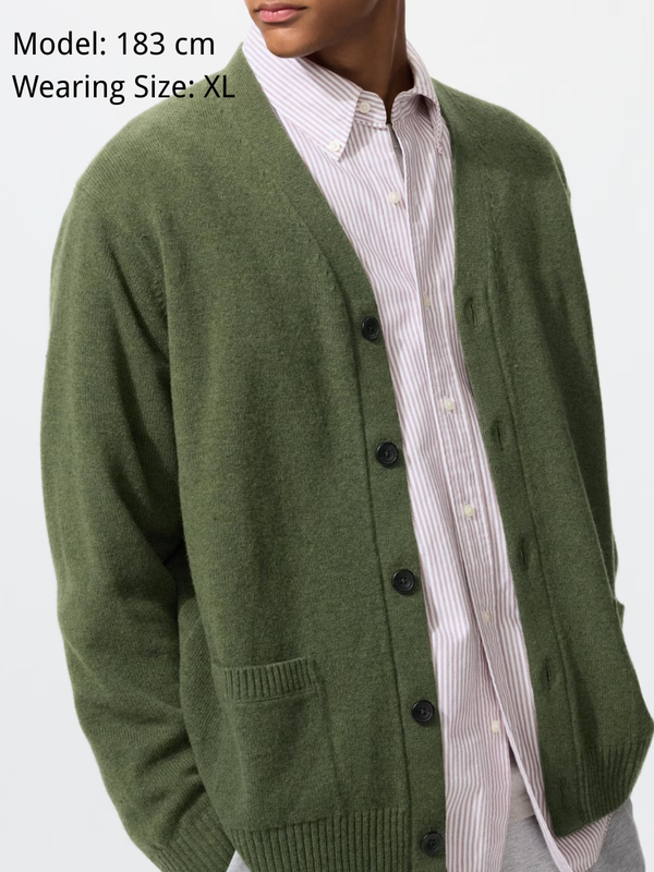 Uniqlo 100% Wool V-Neck Cardigan