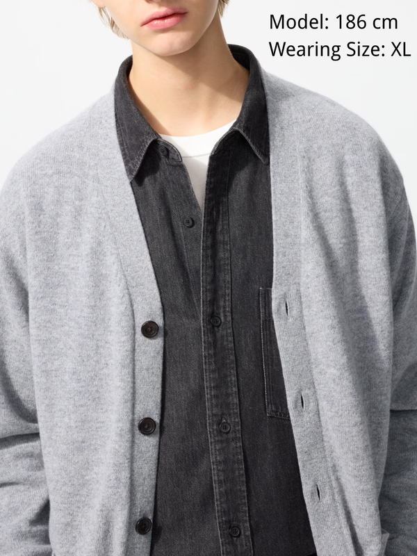 Uniqlo 100% Wool V-Neck Cardigan