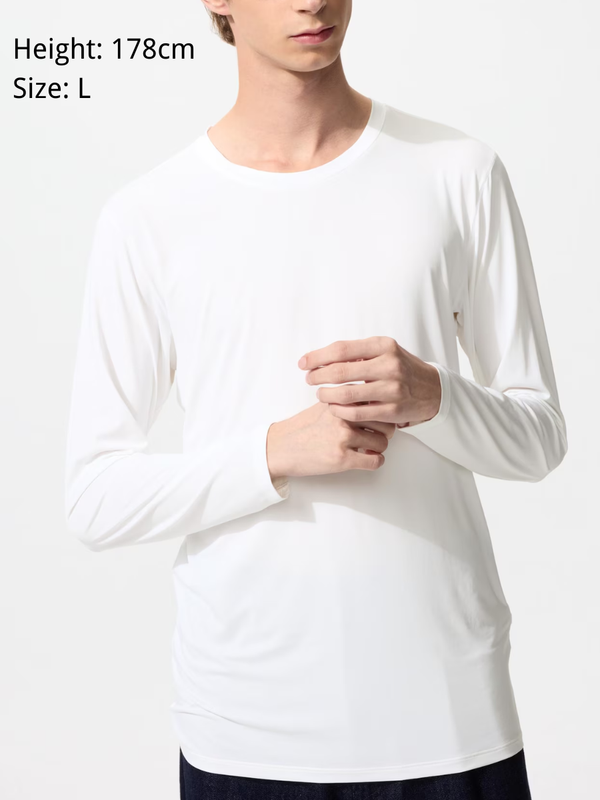 Uniqlo AIRism Crew Neck Long Sleeve T-Shirt Long Sleeve