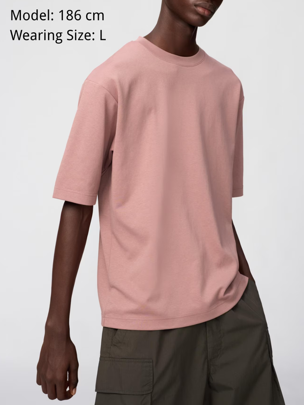 Uniqlo AIRism Cotton Oversized T-Shirt Half Sleeve