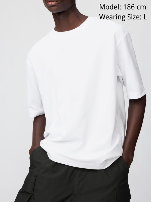 Uniqlo AIRism Cotton Oversized T-Shirt Half Sleeve