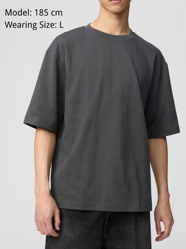 Uniqlo AIRism Cotton Oversized T-Shirt Half Sleeve