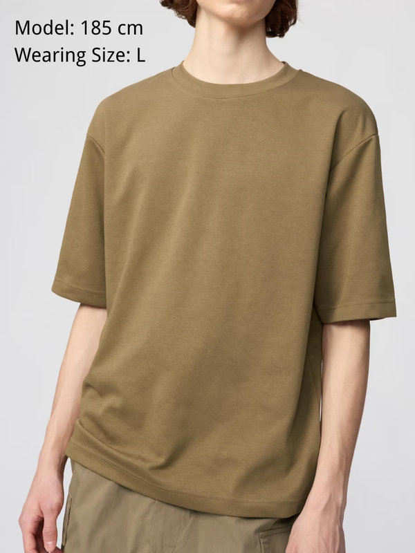 Uniqlo AIRism Cotton Oversized T-Shirt Half Sleeve