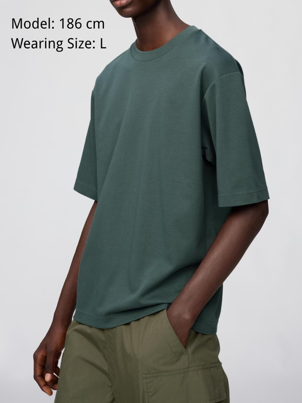 Uniqlo AIRism Cotton Oversized T-Shirt Half Sleeve