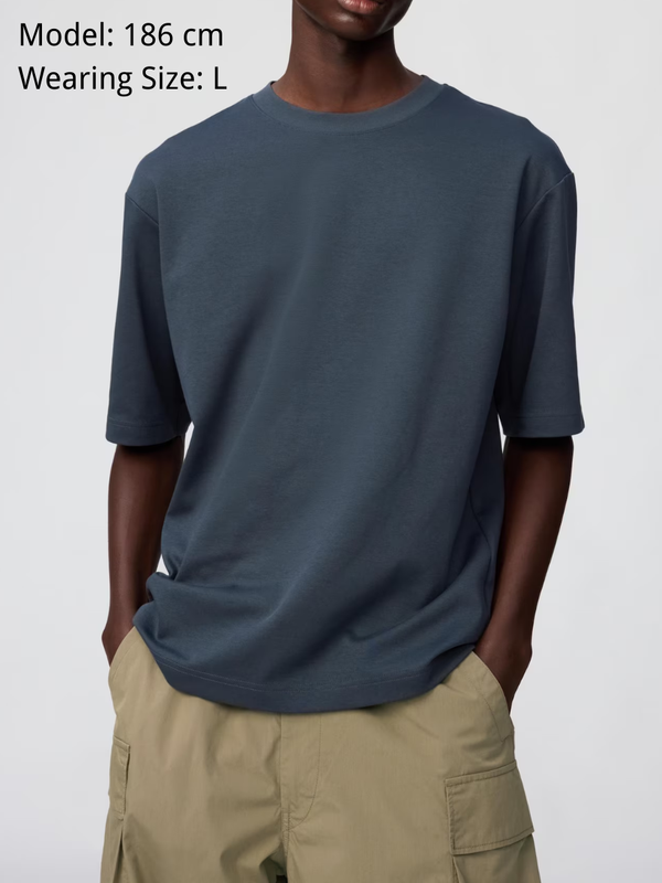 Uniqlo AIRism Cotton Oversized T-Shirt Half Sleeve