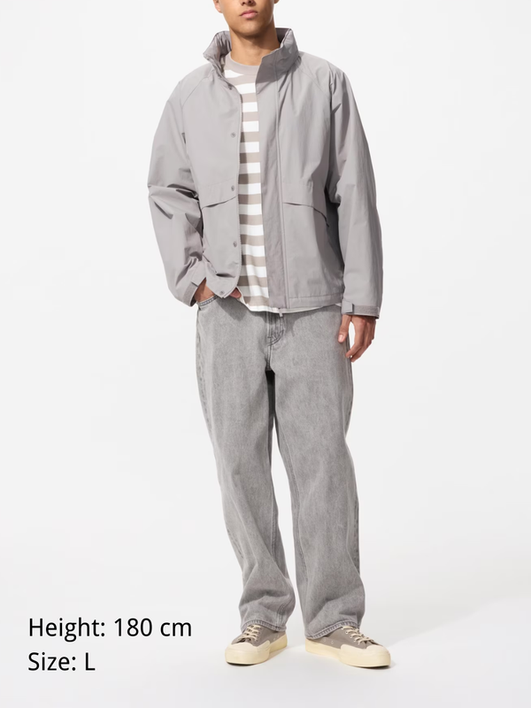 UNIQLO Windproof Stand Blouson Hooded Water-Repellent Men