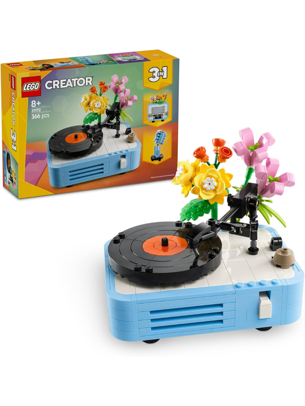 LEGO Creator 3-in-1 Flower and Record Player 31172 Building Set