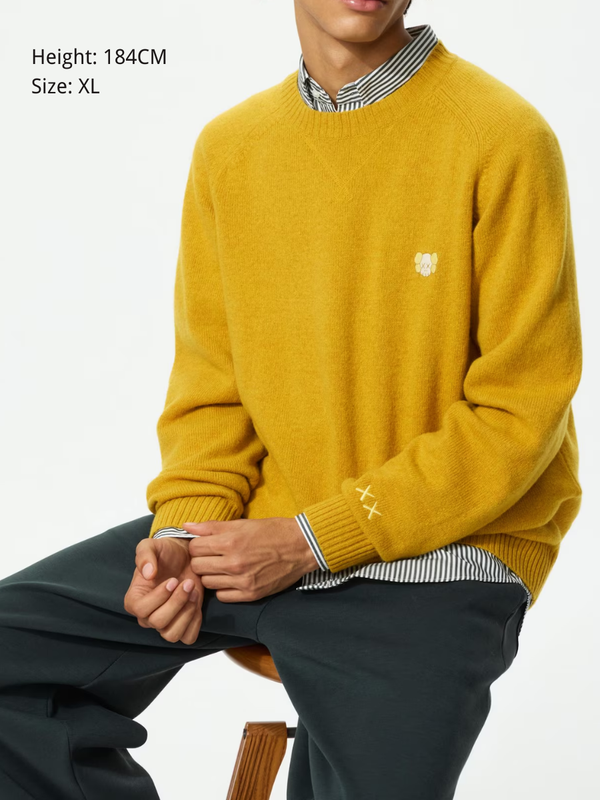 Uniqlo KAWS Winter Premium Wool Crewneck Sweater