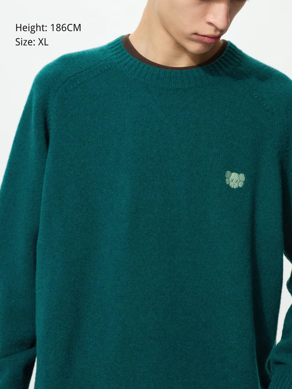 Uniqlo KAWS Winter Premium Wool Crewneck Sweater