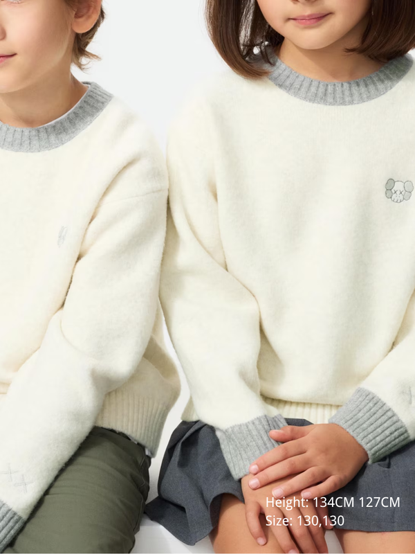 Uniqlo KAWS Winter Soufflé Yarn Crew Neck Sweater