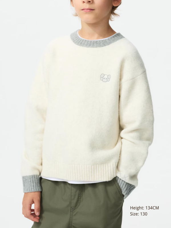 Uniqlo KAWS Winter Soufflé Yarn Crew Neck Sweater