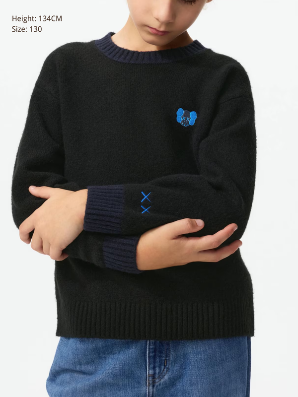 Uniqlo KAWS Winter Soufflé Yarn Crew Neck Sweater