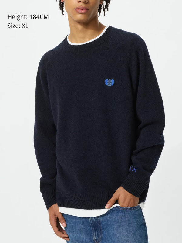 Uniqlo KAWS Winter Premium Wool Crewneck Sweater