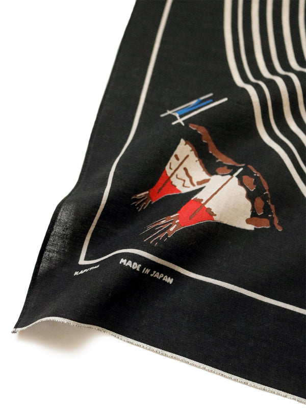 Kapital fastcolor Selvedge Bandana (DENIM MAN IN BIG MAZE)