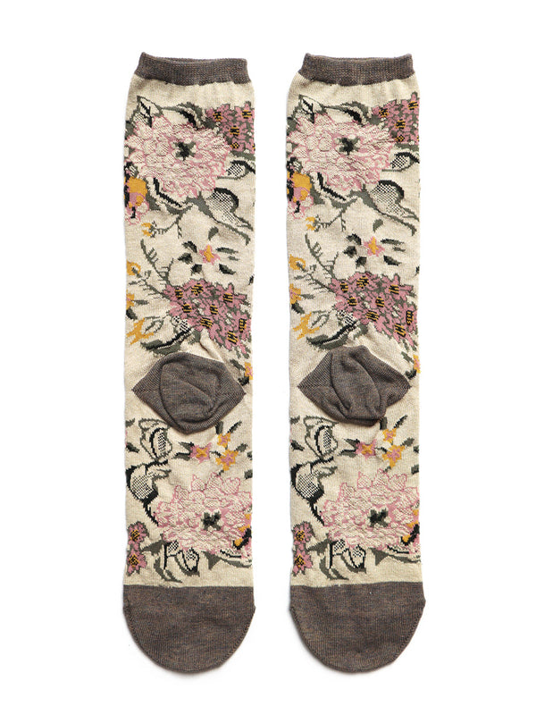 Kapital 156 Gobelin Flower See-through Socks women